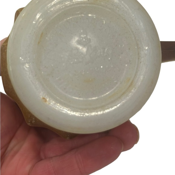 Fire King Anchor Hocking Kimberly Glass Coffee Mug Mid Century Modern Yellow x 2 - Picture 6 of 6